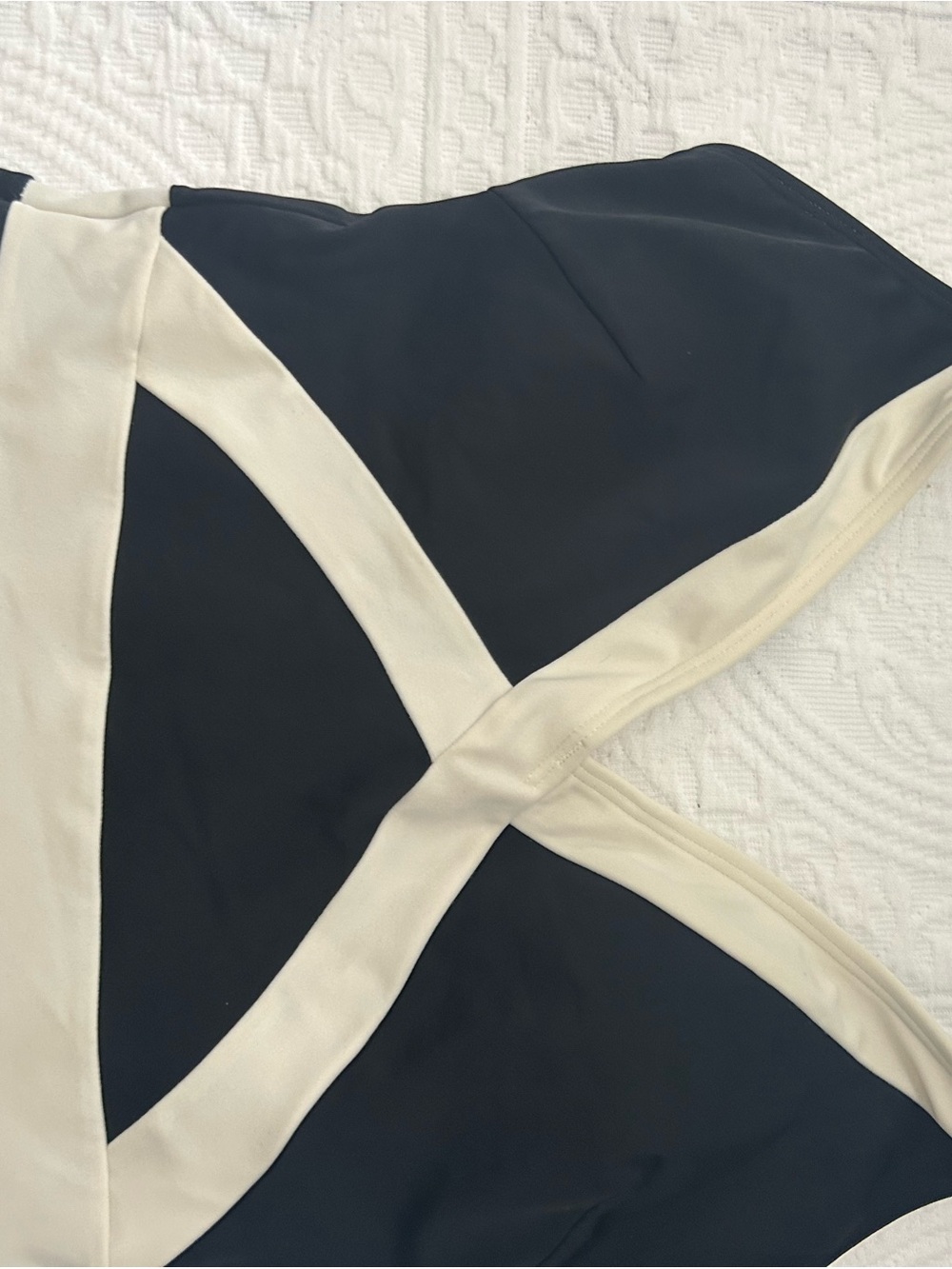 BODEN Black One-Piece Swimsuit with Cream Strap Detail - Picture 2 of 4